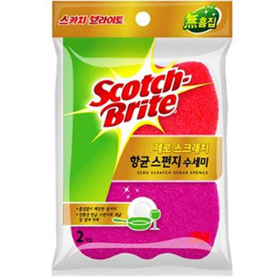 [3M]제로스크래치 스폰지 수세미 2입