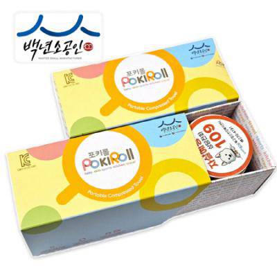백년소공인 국산 포키롤플러스(10입) 다용도 압축타올&행주(KC인증 신생아 손수건용)