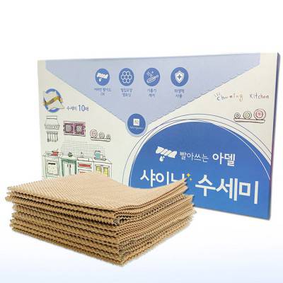 여러번 빨아쓰는 일회용수세미(10매)