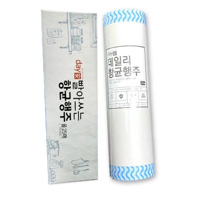 재사용이 가능한 빨아쓰는 일회용 데일리 항균행주 롤25P