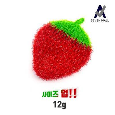 딸기 아크릴 수세미