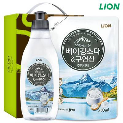 우리생활 알뜰 친환경 베이킹소다 구연산300 +리필300 2종 참그린 선물세트