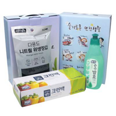니트릴장갑+크린백100매 +주방세제 세트(케이스 이미지 변경가능)