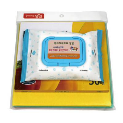 뽑아쓰는 세제수세미 +부직포행주3매입 +크린장갑 세트