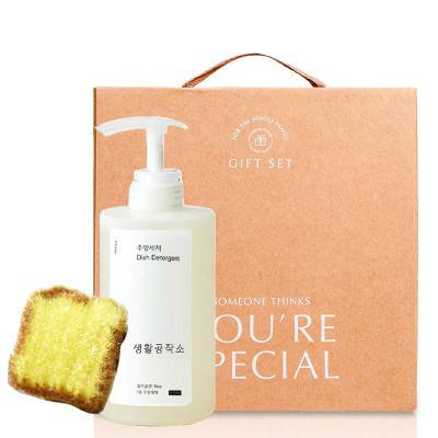 라라퓨어 생활공작소 주방세제500ml +아크릴수세미 2P 세트