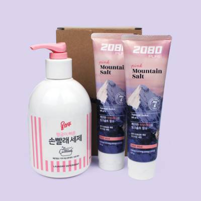 울샴푸 손빨래 펌프형 세제 + 히말랴야 핑크솔트 치약 120g + 크라프트 케이스