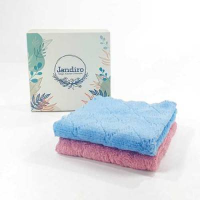 잔디로 양면 극세사 벨벳행주 2p (25*25)