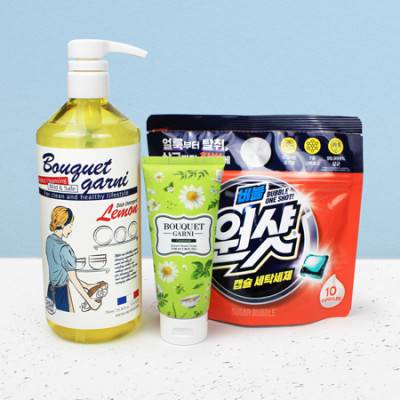 부케가르니 주방세제 750ml 핸드크림 3종 세트