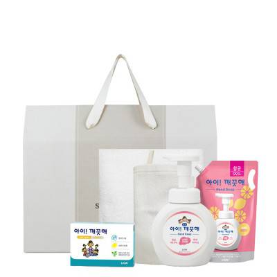 라라퓨어 호텔타올150g 아이깨끗 핸드워시 리필 주방고리타올 고체비누 마음 3호 박스 선물세트