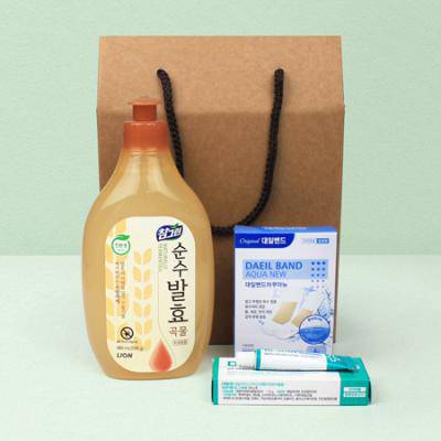 참그린 주방세제 480ml 방수밴드 상처연고 세트