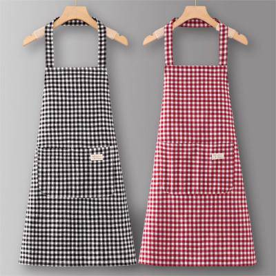 로페리아 심플 디자인 체크 패턴 앞치마(0216495)