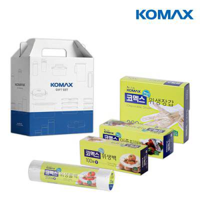 코멕스 위생장갑 위생백 위생롤백 이중지퍼백 기프트박스A(4종)