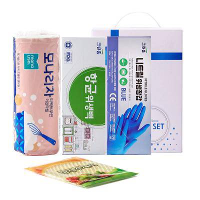 크린홈 항균위생백 니트릴장갑 수세미 키친타올(4종)