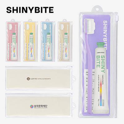 [시니바이트] 파스텔핏 칫솔 + 시니바이트 치약 50g 여행용 세트