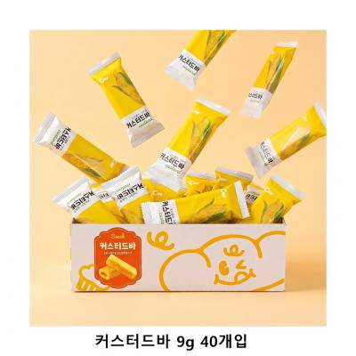 위크앤드 커스터드바 9g 40개입 과자 간식 답례품