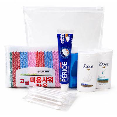 그린케어제로 여행욕실용품세트6종(샴푸.바디워시.치약.칫솔.샤워타올.면봉)홍보.판촉.선물